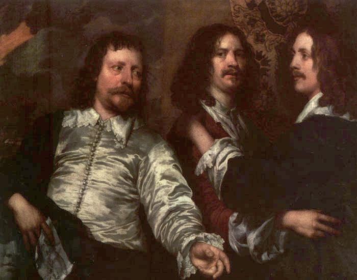 DOBSON, William The Painter with Sir Charles Cottrell and Sir Balthasar Gerbier dfg oil painting image